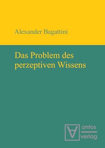 9783110319354: Das Problem des perzeptiven Wissens