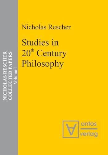 9783110325348: Studies in 20th Century Philosophy