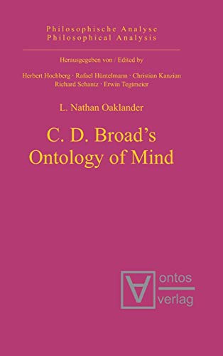 9783110326567: C. D. Broad's Ontology of Mind: 12 (Philosophische Analyse / Philosophical Analysis, 12)