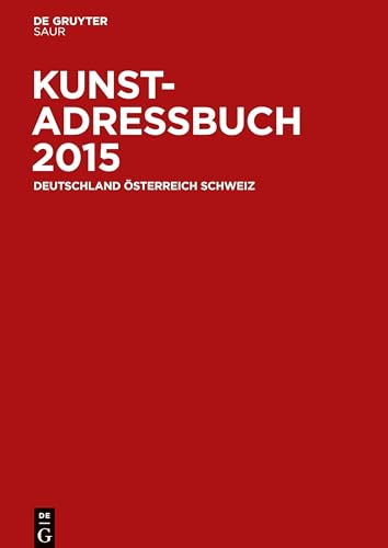 9783110337990: Kunstadressbuch Deutschland, sterreich, Schweiz 2015