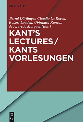 Stock image for Kant's Lectures / Kants Vorlesungen (English and German Edition) [Hardcover] Bernd Dörflinger; Robert Louden and Claudio La Rocca for sale by The Compleat Scholar