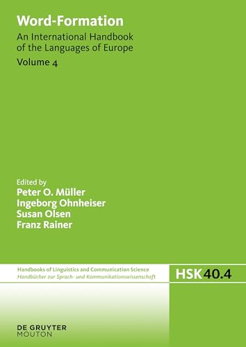 Beispielbild fr Word-Formation 4 : An International Handbook of the Languages of Europe zum Verkauf von Buchpark