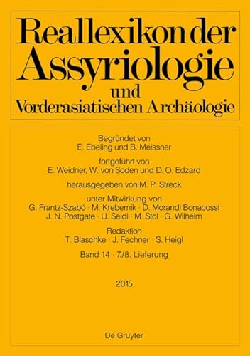 Imagen de archivo de Reallexikon Der Assyriologie Und Vorderasiatischen Archaologie. Bd 14/Lieferung 7/8 : Lieferung 7/8 -Language: german a la venta por GreatBookPrices