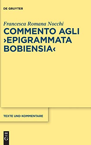 Stock image for Commento agli "Epigrammata Bobiensia" for sale by Buchpark