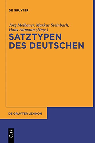 Stock image for Satztypen Des Deutschen (De Gruyter Lexikon) (German Edition) for sale by Lucky's Textbooks