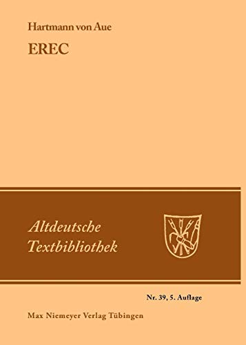 9783110483277: Erec: 39 (Altdeutsche Textbibliothek)