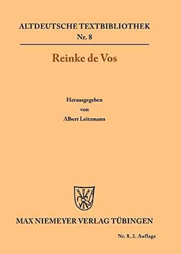 9783110484045: Reinke de Vos: 8 (Altdeutsche Textbibliothek)