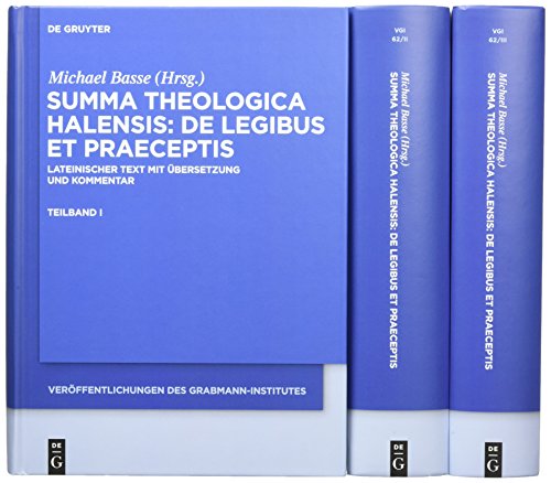 Imagen de archivo de Summa theologica Halensis: De legibus et praeceptis a la venta por ISD LLC