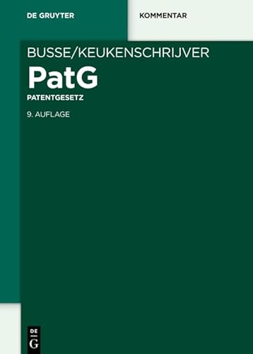 Imagen de archivo de Patentgesetz (De Gruyter Kommentar) a la venta por medimops