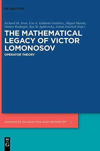 Beispielbild fr The Mathematical Legacy of Victor Lomonosov Operator Theory zum Verkauf von Buchpark