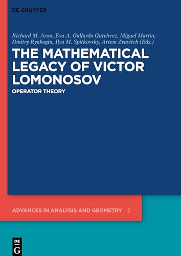 Stock image for The Mathematical Legacy of Victor Lomonosov : Operator Theory for sale by Buchpark