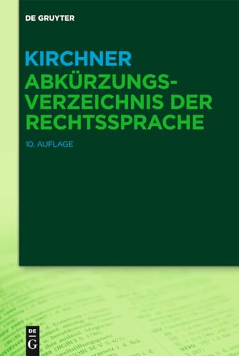 Beispielbild fr Kirchner - Abkrzungsverzeichnis Der Rechtssprache -Language: german zum Verkauf von GreatBookPrices