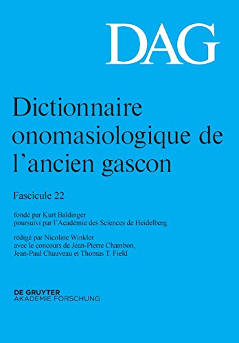 Stock image for Dictionnaire Onomasiologique De L'ancien Gascon for sale by Revaluation Books