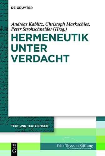 Imagen de archivo de Hermeneutik Unter Verdacht (Issn) a la venta por medimops