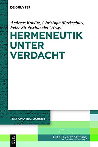 Stock image for Hermeneutik Unter Verdacht (Issn) for sale by medimops