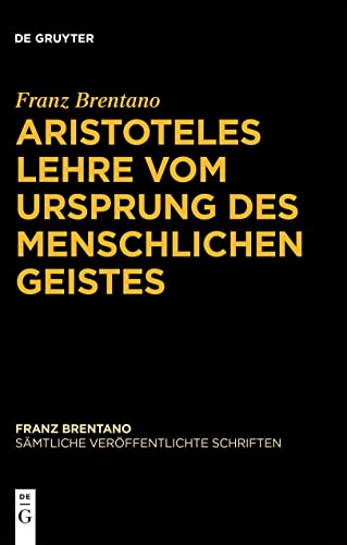 Beispielbild fr Aristoteles Lehre Vom Ursprung Des Menschlichen Geistes zum Verkauf von Blackwell's