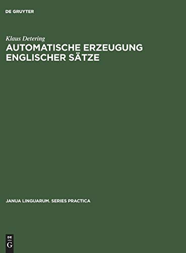Stock image for Automatische Erzeugung englischer Sätze for sale by Ria Christie Collections
