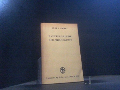 Hauptprobleme Der Philosophie (Sammlung G Schen) (9783111010199) by [???]