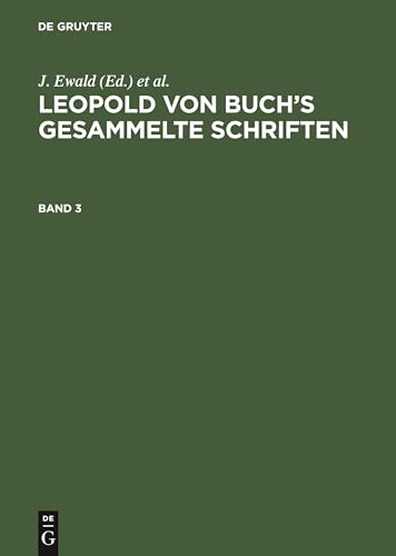 Stock image for Leopold von Buch's Gesammelte Schriften for sale by Ria Christie Collections