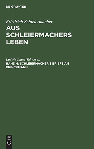 Stock image for Schleiermacher's Briefe an Brinckmann for sale by Ria Christie Collections