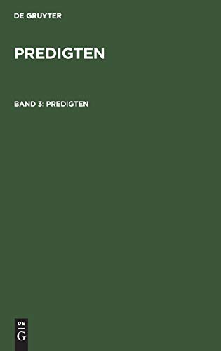 F. Schleiermacher: Predigten. Band 3 - F. Schleiermacher