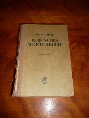 Stock image for Klinisches W�rterbuch (German Edition) for sale by Wonder Book