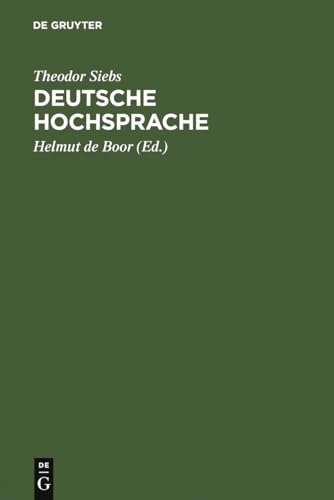 9783111121734: Deutsche Hochsprache: Bhnenaussprache