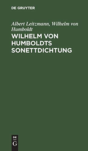 Stock image for Wilhelm Von Humboldts Sonettdichtung for sale by Revaluation Books
