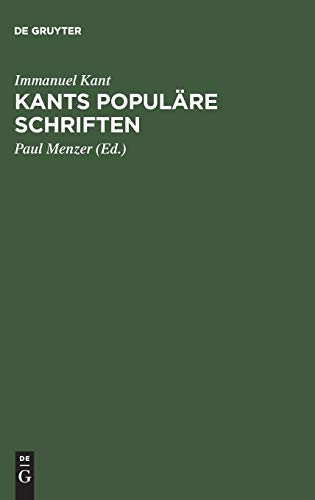 9783111130378: Kants Populre Schriften