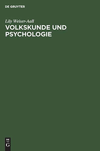 Stock image for Volkskunde und Psychologie: Eine Einfhrung (German Edition) for sale by Lucky's Textbooks