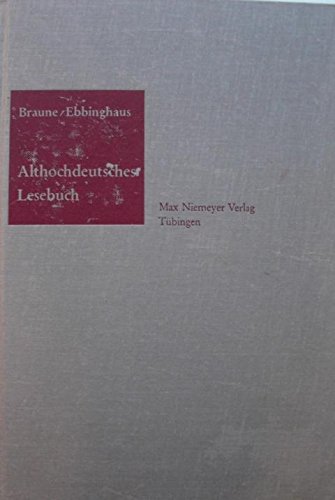 Imagen de archivo de Althochdeutsches Lesebuch (German Edition) a la venta por Solr Books