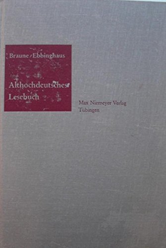 Stock image for Althochdeutsches Lesebuch (German Edition) for sale by Solr Books