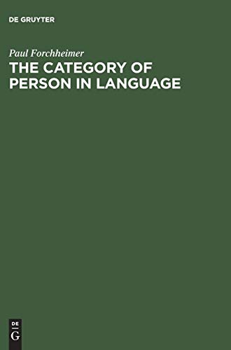 Stock image for The Category of Person in Language for sale by Ria Christie Collections