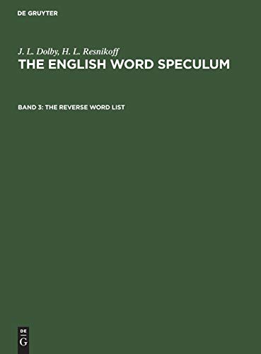 9783111192161: The Reverse Word List: Aus: the English Word Speculum (3)