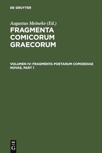 9783111198002: Fragmenta poetarum comoediae novae