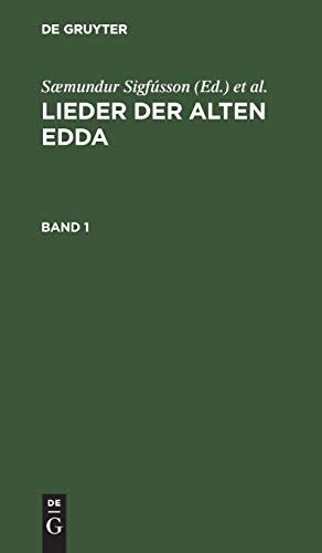 9783111215938: Lieder der alten Edda: 1