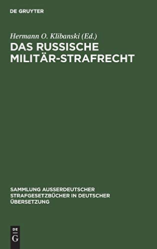 Stock image for Das Russische Militär-Strafrecht for sale by Ria Christie Collections