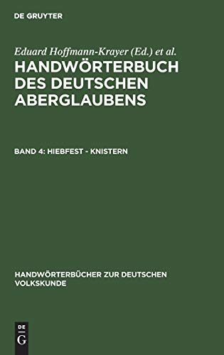 9783111249117: Hiebfest - Knistern (Handwrterbcher Zur Deutschen Volkskunde)
