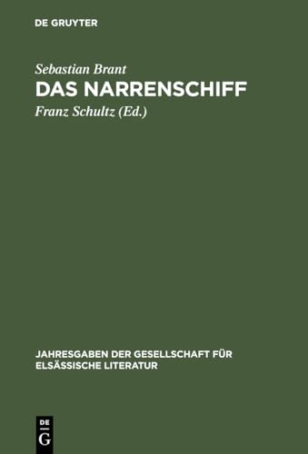 Beispielbild fr Das Narrenschiff (Jahresgaben der Gesellschaft fr Elsssische Literatur, 1) (German Edition) zum Verkauf von California Books