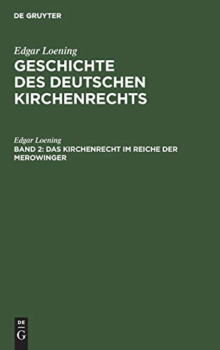 9783111299495: Das Kirchenrecht im Reiche der Merowinger: Aus Geschichte Des Deutschen Kirchenrechts: 2