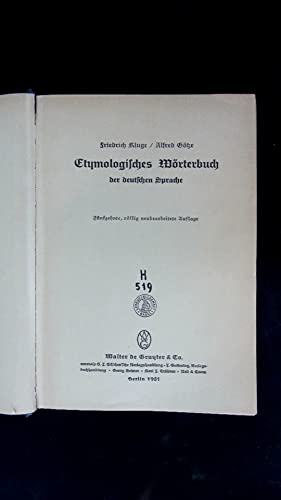 9783111312538: Etymologisches Worterbuch Der Deutschen Sprache