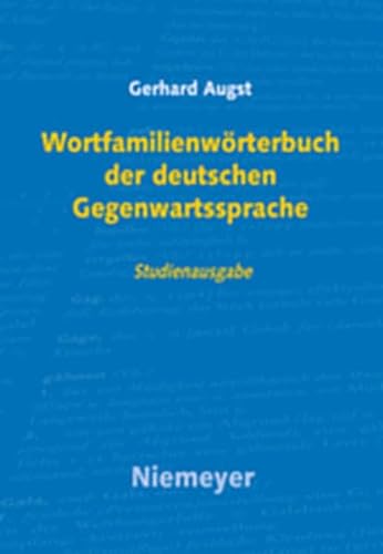 Wortfamilienw Rterbuch Der Deutschen Gegenwartssprache (9783111732398) by [???]