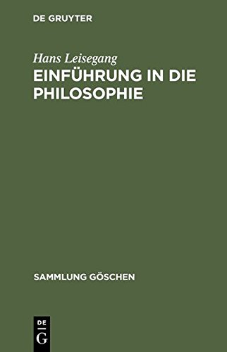 9783111791609: Einfuhrung in Die Philosophie (Sammlung G Schen)