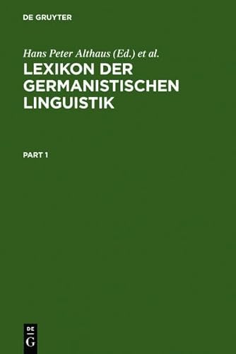 9783111795201: Lexikon Der Germanistischen Linguistik