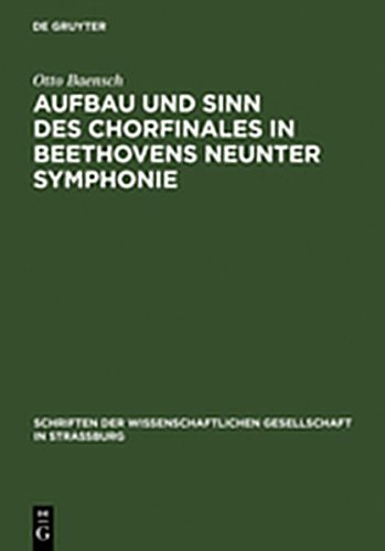 9783112061367: Aufbau Und Sinn Des Chorfinales in Beethovens Neunter Symphonie