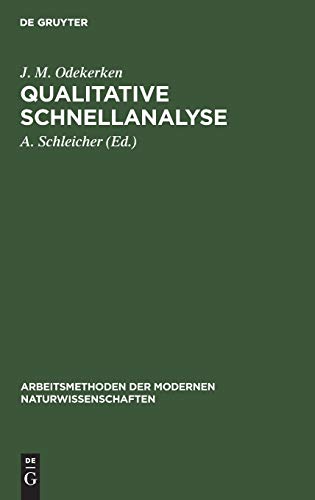 Stock image for Qualitative Schnellanalyse (Arbeitsmethoden der modernen Naturwissenschaften) (German Edition) for sale by Lucky's Textbooks