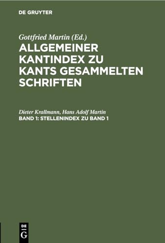 Stock image for Stellenindex zu Band 1 (German Edition) for sale by Lucky's Textbooks