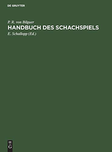 9783112359679: Handbuch des Schachspiels