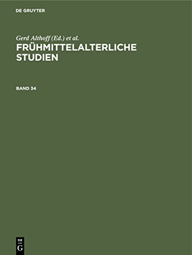 Stock image for Frhmittelalterliche Studien for sale by Revaluation Books