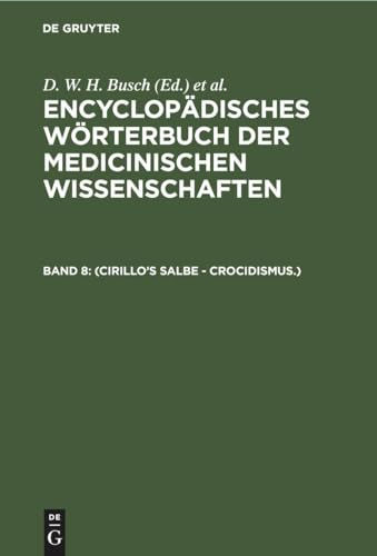 Imagen de archivo de (Cirillo?s Salbe - Crocidismus.) (German Edition) a la venta por Lucky's Textbooks